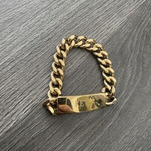 Vintage Speidel USA Gold Tone ID Bracelet, Kevin‎